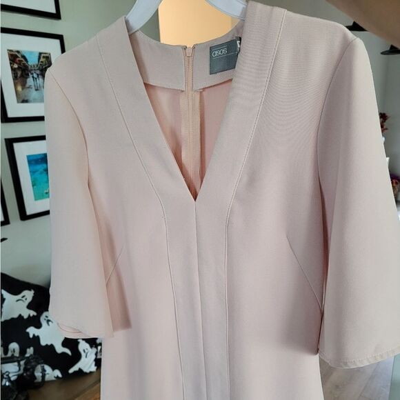 ASOS flutter sleeve 👗dress,  front slit. Size 0 - Picture 9 of 11